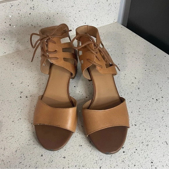 Franco Sarto Leather Lace Up Block Heels​​​​ - Picture 7 of 7